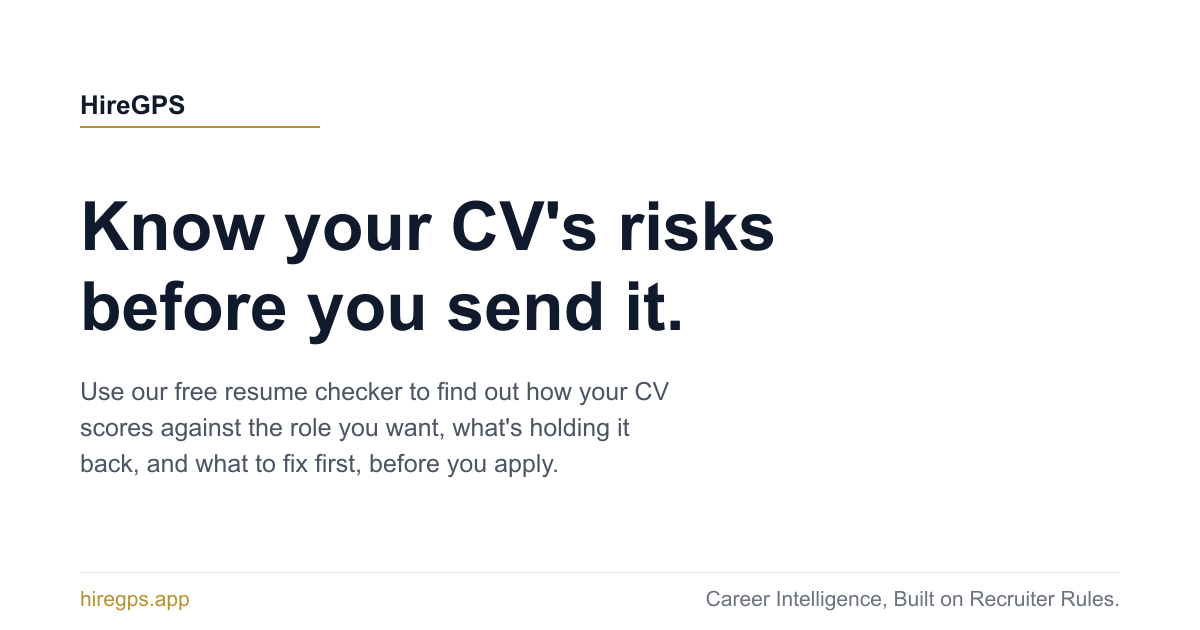 I turned how recruiters actually screen resumes into a set of rules and built a checker on top of it